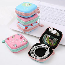 Load image into Gallery viewer, Portable Mini Cartoon Earphone Organizer Bag  Pouch Digital USB Cable Packing  Bag Travel Accessorie organizadores
