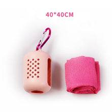 Load image into Gallery viewer, Travel quick-drying towel silicone storage microfiber ice towel travel portable gym cold towel Travel accessories