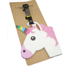 Load image into Gallery viewer, Travel Accessories Creative Luggage Tag Animal Cartoon Silica Gel Suitcase ID Addres Holder Baggage Boarding Bag Portable Label