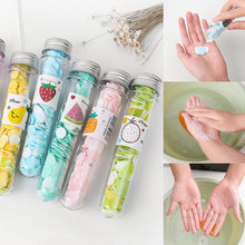 Load image into Gallery viewer, Portable Mini Body Washing Bath Test Tube Confetti Foaming Flower One Time Paper Soap Slice Travel Accessary