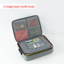 Load image into Gallery viewer, Password Office Organizer bag Business Travel Tote Bag Multi Pouch Credit Card Wallet Cash Holder Organizer Case Box Accessories