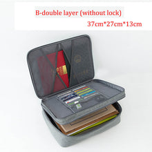 Load image into Gallery viewer, Password Office Organizer bag Business Travel Tote Bag Multi Pouch Credit Card Wallet Cash Holder Organizer Case Box Accessories
