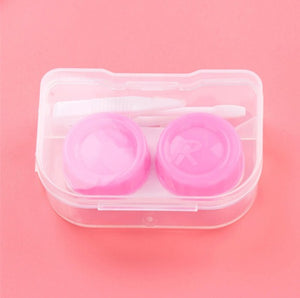 HOT Mini Square Contact Lens Case Portable Travel Kit Easy Carry Mirror Container Holder