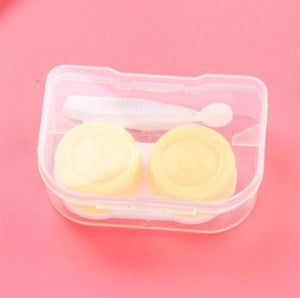 HOT Mini Square Contact Lens Case Portable Travel Kit Easy Carry Mirror Container Holder
