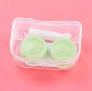 HOT Mini Square Contact Lens Case Portable Travel Kit Easy Carry Mirror Container Holder