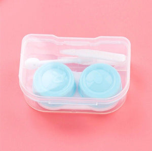 HOT Mini Square Contact Lens Case Portable Travel Kit Easy Carry Mirror Container Holder