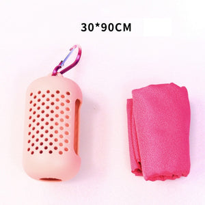 Travel quick-drying towel silicone storage microfiber ice towel travel portable gym cold towel Travel accessories