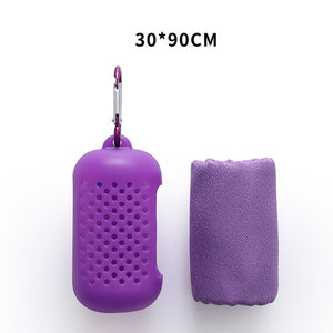 Travel quick-drying towel silicone storage microfiber ice towel travel portable gym cold towel Travel accessories