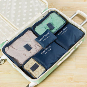 2020 Hot Selling 6Pcs Travel Clothes Storage Waterproof Bags Portable Luggage Organizer Pouch Packing Cube 8 Colors Local Stock
