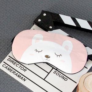 1pcs Cute Cartoon Animal Sleep Eye Mask Comfortable Travel Massage Relax Eye Sleeping Aid Blindfold Cover