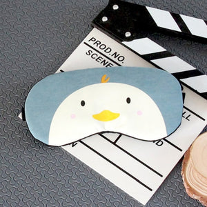 1pcs Cute Cartoon Animal Sleep Eye Mask Comfortable Travel Massage Relax Eye Sleeping Aid Blindfold Cover