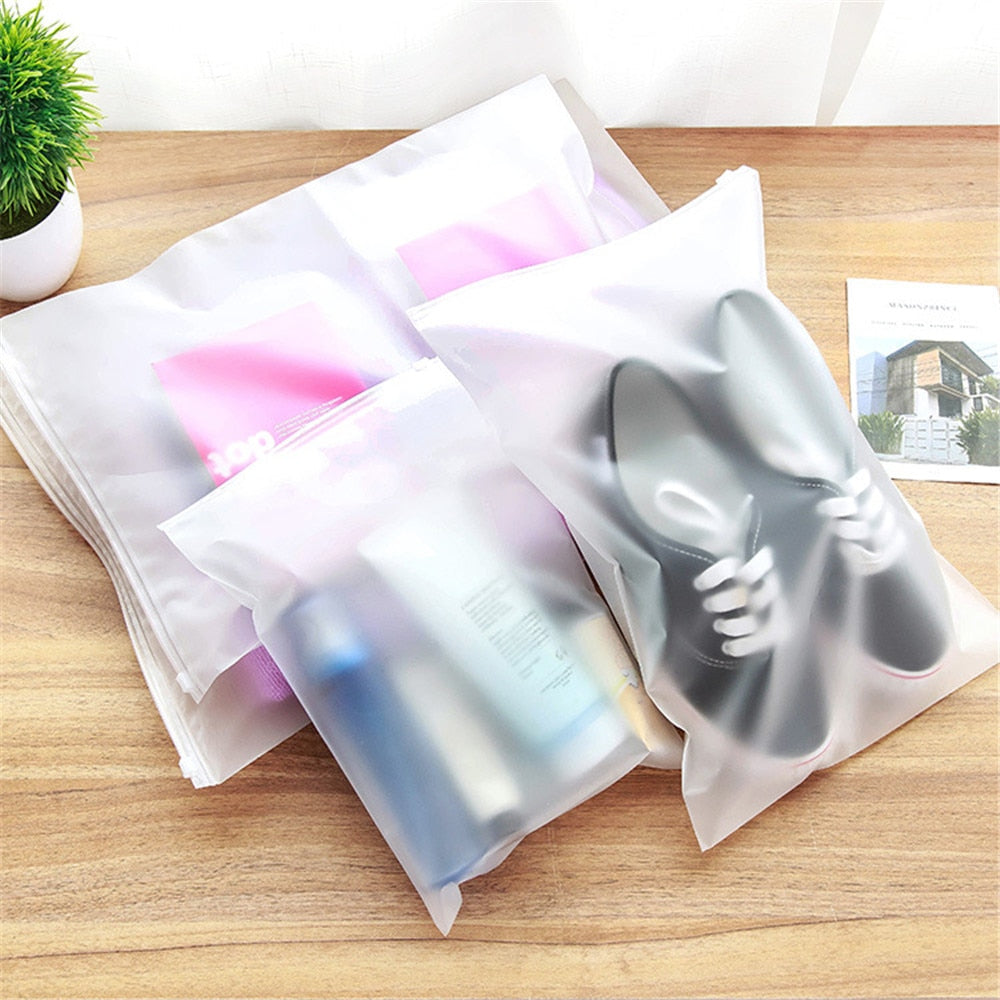 PVC Storage Bag for Travel Make Up Baggage Bag Waterproof Shoes Bag for Cloth Transparent Zip Lock Storage Organizer Pouch