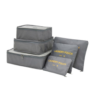 6PCs/Set Travel Bag For Clothes Functional Travel Accessories Luggage Organizer High Capacity Mesh Packing Cubes