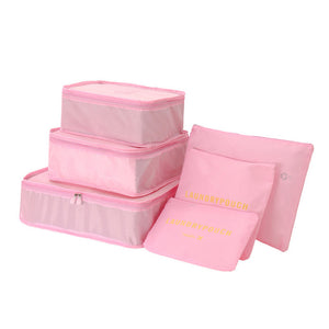 6PCs/Set Travel Bag For Clothes Functional Travel Accessories Luggage Organizer High Capacity Mesh Packing Cubes